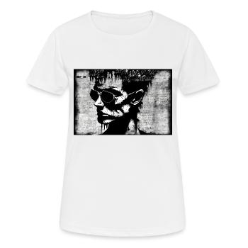 Der Rebell #3 - Frauen T-Shirt atmungsaktiv - Weiß - Vorne - AI Model Female 172 dark (172cm)
