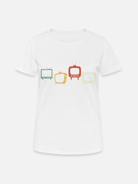 Vintage-Retro-Fernseher - Frauen T-Shirt atmungsaktiv - Weiß