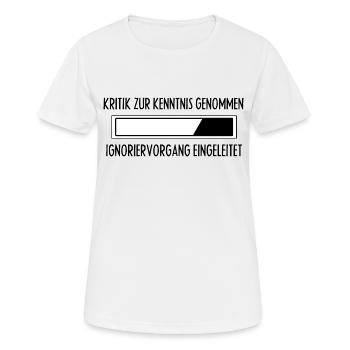 Shirt Damen - Sprüche Statement mit Spruch Kritik - Frauen T-Shirt atmungsaktiv - Weiß - Vorne - AI Model Female 172 dark (172cm)