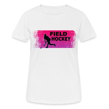 Hockey sur gazon Joueuse de hockey féminin « Hockey Girl » - T-shirt respirant Femme - blanc - Devant - AI Model Female 172 dark (172cm)