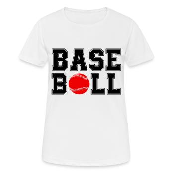 baseball - Frauen T-Shirt atmungsaktiv - Weiß - Vorne - AI Model Female 172 dark (172cm)