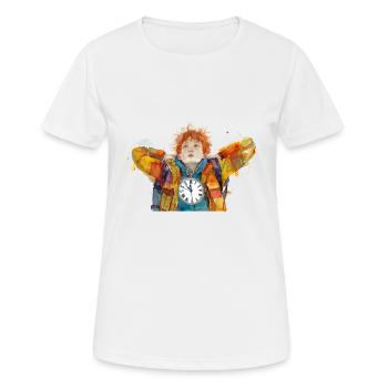 The Time Traveler - Women's Breathable T-Shirt - white - Front - AI Model Female 172 dark (172cm)