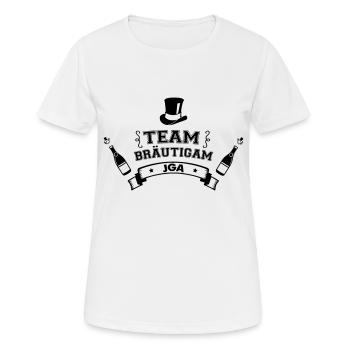 team bräutigam jga - Frauen T-Shirt atmungsaktiv - Weiß - Vorne - AI Model Female 172 dark (172cm)
