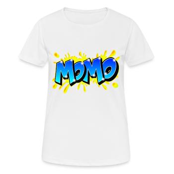 Graffiti Name MOMO printable on evrything - T-shirt respirant Femme - blanc - Devant - AI Model Female 172 dark (172cm)