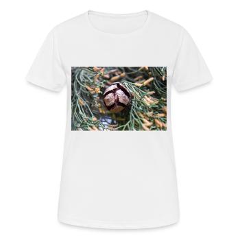 Cyprès d’Italie aussi cyprès de Méditerranée - T-shirt respirant Femme - blanc - Devant - AI Model Female 172 dark (172cm)