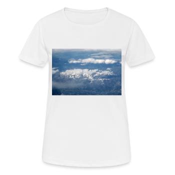 Formations nuageuses et Alpes près de la Zugspitze - T-shirt respirant Femme - blanc - Devant - AI Model Female 172 dark (172cm)