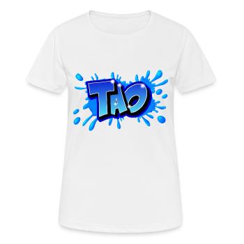 Graffiti "TAO" imprimable sur tout - T-shirt respirant Femme - blanc - Devant - AI Model Female 172 dark (172cm)