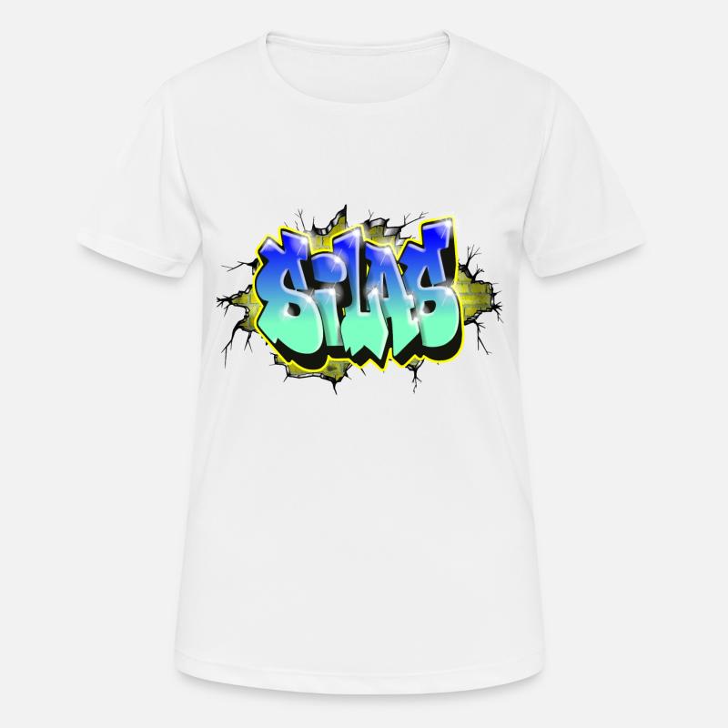 Graffiti SILAS scratch gift BIRTHDAY BIRTH - Women's Breathable T-Shirt - white