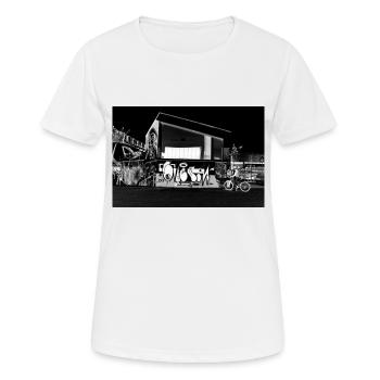 Drive Through - Frauen T-Shirt atmungsaktiv - Weiß - Vorne - AI Model Female 172 dark (172cm)