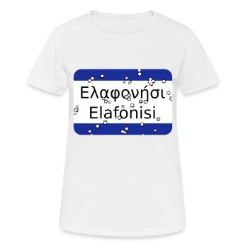 mg elafonisi - Frauen T-Shirt atmungsaktiv - Weiß - Vorne - AI Model Female 172 dark (172cm)
