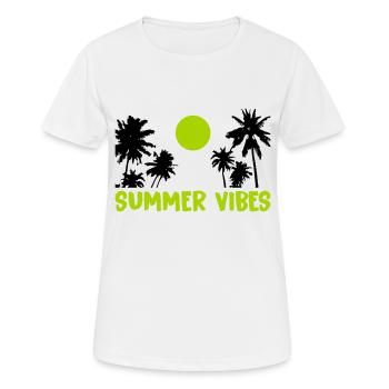 summer vibes - Frauen T-Shirt atmungsaktiv - Weiß - Vorne - AI Model Female 172 dark (172cm)