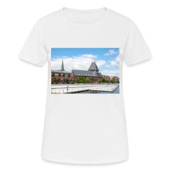Maison de douane d’Aarhus (Toldboden) Ville d’Aarhus - T-shirt respirant Femme - blanc - Devant - AI Model Female 172 dark (172cm)