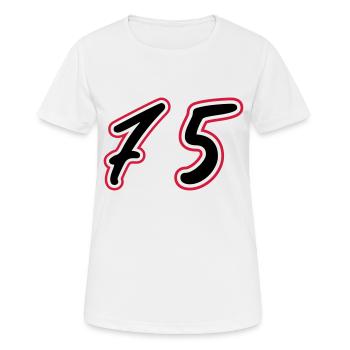 75 Number Symbol - Women's Breathable T-Shirt - white - Front - AI Model Female 172 dark (172cm)