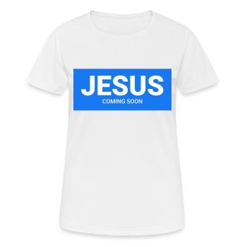 Jesus - T-shirt respirant Femme - blanc - Devant - AI Model Female 172 dark (172cm)