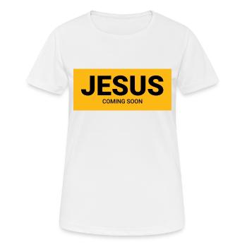 Jesus - T-shirt respirant Femme - blanc - Devant - AI Model Female 172 dark (172cm)
