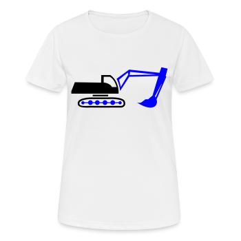 excavatrice - T-shirt respirant Femme - blanc - Devant - AI Model Female 172 dark (172cm)