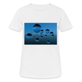 Bulle bleue - T-shirt respirant Femme - blanc - Devant - AI Model Female 172 dark (172cm)
