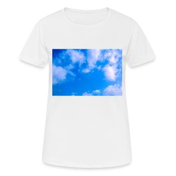 Blue cloudy sky - T-shirt respirant Femme - blanc - Devant - AI Model Female 172 dark (172cm)