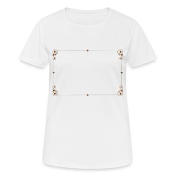 Nostalgie Cadre, Carré, Ornement - T-shirt respirant Femme - blanc - Devant - AI Model Female 172 dark (172cm)