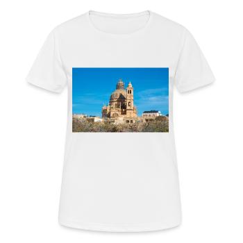 Rotunde von Xewkija, Gozo, Malta - Frauen T-Shirt atmungsaktiv - Weiß - Vorne - AI Model Female 172 dark (172cm)