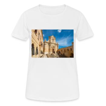 Gozo Kathedrale der Himmelfahrt Malta - Frauen T-Shirt atmungsaktiv - Weiß - Vorne - AI Model Female 172 dark (172cm)