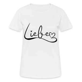 Love Scripture with Heart - Women's Breathable T-Shirt - white - Front - AI Model Female 172 dark (172cm)