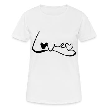 Love Font - Women's Breathable T-Shirt - white - Front - AI Model Female 172 dark (172cm)