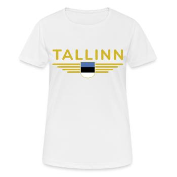 Tallinn T-Shirt – Pour les fans de la capitale - T-shirt respirant Femme - blanc - Devant - AI Model Female 172 dark (172cm)