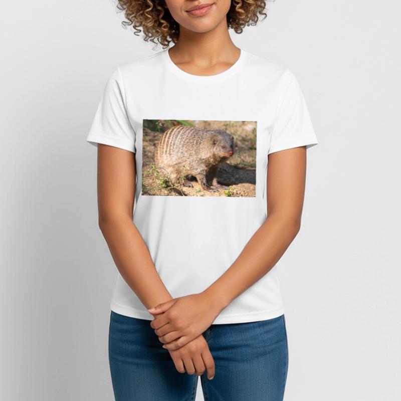 Gebänderte Manguste oder Zebramanguste Zebramanguste Frauen T-Shirt atmungsaktiv