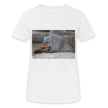 Mangouste baguée ou mangouste zébrée Zebramanguste - T-shirt respirant Femme - blanc - Devant - AI Model Female 172 dark (172cm)