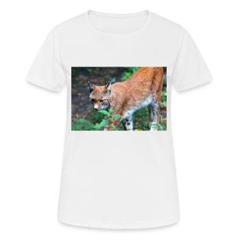 Eurasischer Luchs oder Nördlicher Luchs - Frauen T-Shirt atmungsaktiv - Weiß - Vorne - AI Model Female 172 dark (172cm)