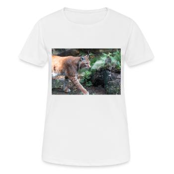 Eurasischer Luchs oder Nördlicher Luchs - Frauen T-Shirt atmungsaktiv - Weiß - Vorne - AI Model Female 172 dark (172cm)
