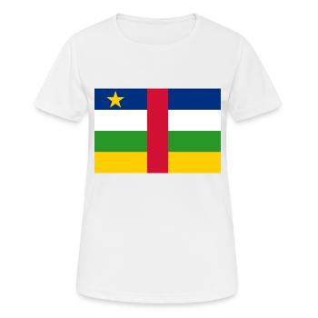 République centrafricaine - T-shirt respirant Femme - blanc - Devant - AI Model Female 172 dark (172cm)