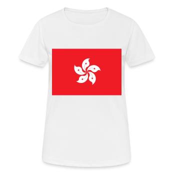 Hongkong - Frauen T-Shirt atmungsaktiv - Weiß - Vorne - AI Model Female 172 dark (172cm)