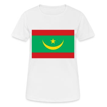 Mauritanie - T-shirt respirant Femme - blanc - Devant - AI Model Female 172 dark (172cm)