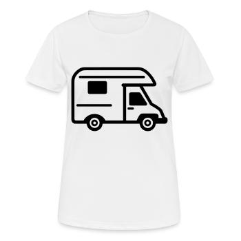 Wohnmobil - Frauen T-Shirt atmungsaktiv - Weiß - Vorne - AI Model Female 172 dark (172cm)