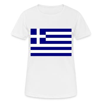 Drapeau Athènes Grèce - T-shirt respirant Femme - blanc - Devant - AI Model Female 172 dark (172cm)