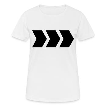 pfeil - Frauen T-Shirt atmungsaktiv - Weiß - Vorne - AI Model Female 172 dark (172cm)