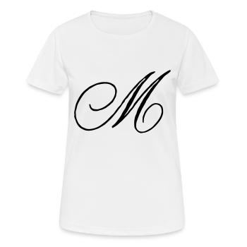 -M- - Frauen T-Shirt atmungsaktiv - Weiß - Vorne - AI Model Female 172 dark (172cm)