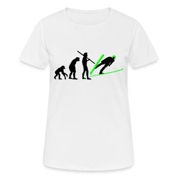 Skispringer - Frauen T-Shirt atmungsaktiv - Weiß - Vorne - AI Model Female 172 dark (172cm)