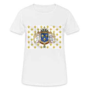 france_royaliste - T-shirt respirant Femme - blanc - Devant - AI Model Female 172 dark (172cm)
