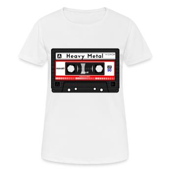 CASSETTE HEAVY METAL - T-shirt respirant Femme - blanc - Devant - AI Model Female 172 dark (172cm)