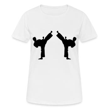 high kicks - Frauen T-Shirt atmungsaktiv - Weiß - Vorne - AI Model Female 172 dark (172cm)