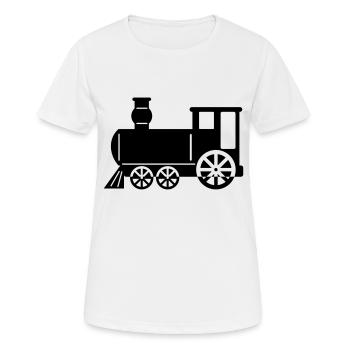 dampflok - Frauen T-Shirt atmungsaktiv - Weiß - Vorne - AI Model Female 172 dark (172cm)