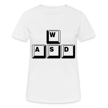 WASD Game Control Key Kombi - Frauen T-Shirt atmungsaktiv - Weiß - Vorne - AI Model Female 172 dark (172cm)