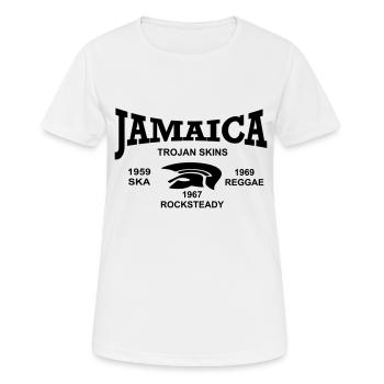 peaux de Troie jamaïque - T-shirt respirant Femme - blanc - Devant - AI Model Female 172 dark (172cm)