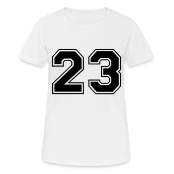 23 - Women's Breathable T-Shirt - white - Front - AI Model Female 172 dark (172cm)