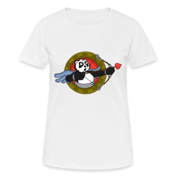 amor Panda - Frauen T-Shirt atmungsaktiv - Weiß - Vorne - AI Model Female 172 dark (172cm)