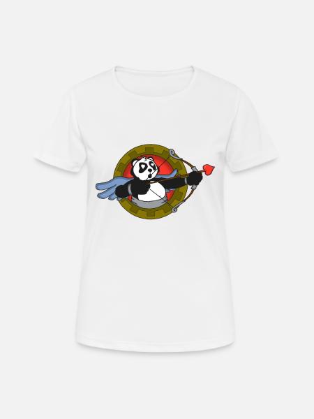 Panda cupidon - T-shirt respirant Femme - blanc