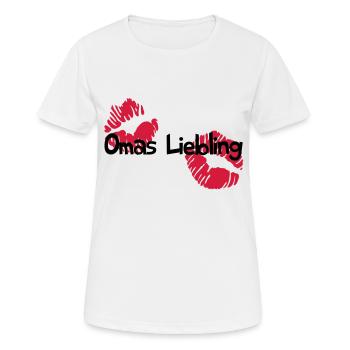 Omas Liebling - Frauen T-Shirt atmungsaktiv - Weiß - Vorne - AI Model Female 172 dark (172cm)